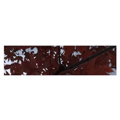 Red Leaves Gray Clouds Satin Scarf (oblong)