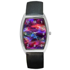 Abstract Shiny Night Lights 7 Barrel Style Metal Watch