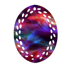 Abstract Shiny Night Lights 7 Ornament (Oval Filigree)