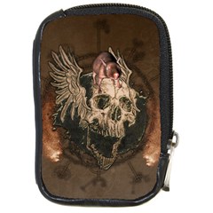 Awesome Creepy Skull With Rat And Wings Compact Camera Cases