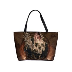 Awesome Creepy Skull With Rat And Wings Shoulder Handbags by FantasyWorld7