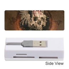 Awesome Creepy Skull With Rat And Wings Memory Card Reader (Stick) 