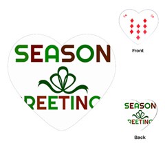 Season Greetings Playing Cards (heart)  by Colorfulart23