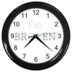 I Am Ok - Broken Wall Clocks (black) by Valentinaart