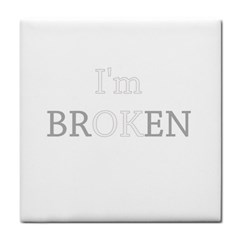 I Am Ok - Broken Tile Coasters by Valentinaart