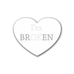 I am OK - Broken Heart Coaster (4 pack)  Front