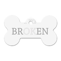 I Am Ok - Broken Dog Tag Bone (two Sides) by Valentinaart