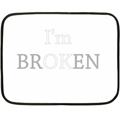 I Am Ok - Broken Fleece Blanket (mini) by Valentinaart