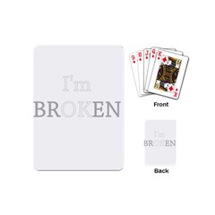 I Am Ok - Broken Playing Cards (mini)  by Valentinaart