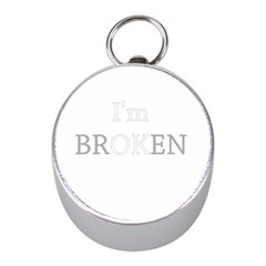 I Am Ok - Broken Mini Silver Compasses by Valentinaart