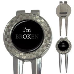I Am Ok - Broken 3-in-1 Golf Divots by Valentinaart