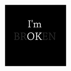 I Am Ok - Broken Medium Glasses Cloth by Valentinaart