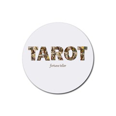 Tarot Fortune Teller Rubber Coaster (round)  by Valentinaart