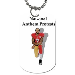 National Anthem Protest Dog Tag (one Side) by Valentinaart