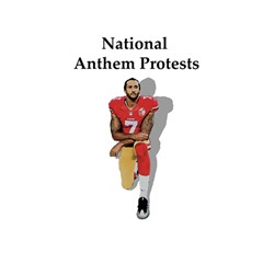 National Anthem Protest Shower Curtain 48  X 72  (small) 