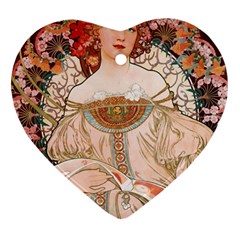 Alfons Mucha   F  Champenois Imprimeur ¨|diteur Heart Ornament (two Sides) by NouveauDesign