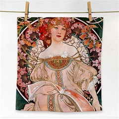 Alfons Mucha   F  Champenois Imprimeur ¨|diteur Face Towel by NouveauDesign