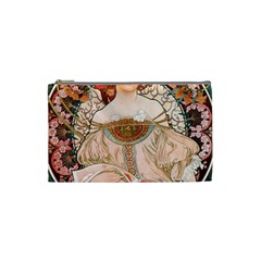 Alfons Mucha   F  Champenois Imprimeur ¨|diteur Cosmetic Bag (small)  by NouveauDesign