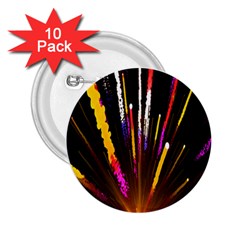 Seamless Colorful Light Fireworks Sky Black Ultra 2.25  Buttons (10 pack) 