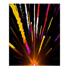 Seamless Colorful Light Fireworks Sky Black Ultra Shower Curtain 60  x 72  (Medium) 