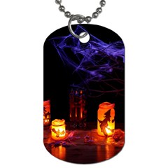 Awaiting Halloween Night Dog Tag (one Side) by gothicandhalloweenstore