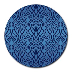 Art Nouveau Teal Round Mousepads by NouveauDesign