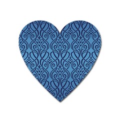 Art Nouveau Teal Heart Magnet by NouveauDesign