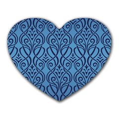 Art Nouveau Teal Heart Mousepads by NouveauDesign