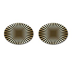 Art Deco Goldblack Cufflinks (oval) by NouveauDesign