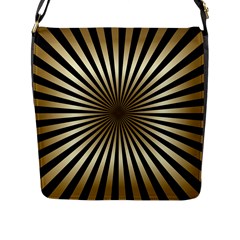 Art Deco Goldblack Flap Messenger Bag (l)  by NouveauDesign