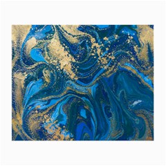 Ocean Blue Gold Marble Small Glasses Cloth (2-side) by NouveauDesign