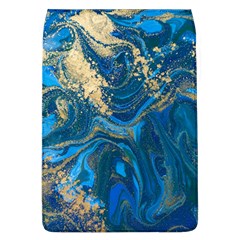 Ocean Blue Gold Marble Flap Covers (l)  by NouveauDesign