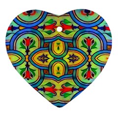 L ooera In Lyrical Abstraction Heart Ornament (two Sides) by DeneWestUK