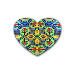 L ooera In Lyrical Abstraction Rubber Coaster (heart)  by DeneWestUK