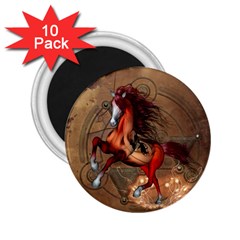 Awesome Horse  With Skull In Red Colors 2 25  Magnets (10 Pack)  by FantasyWorld7