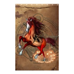 Awesome Horse  With Skull In Red Colors Shower Curtain 48  X 72  (small)  by FantasyWorld7