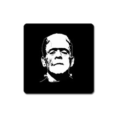 Frankenstein s Monster Halloween Square Magnet by Valentinaart