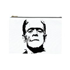 Frankenstein s Monster Halloween Cosmetic Bag (large)  by Valentinaart