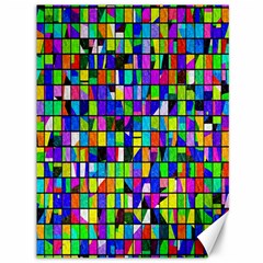 Colorful Squares Pattern                             Canvas 36  X 48  by LalyLauraFLM