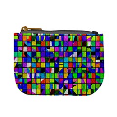 Colorful Squares Pattern                       Mini Coin Purse by LalyLauraFLM