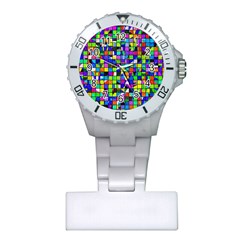 Colorful Squares Pattern                             Nurses Watch by LalyLauraFLM