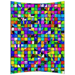 Colorful Squares Pattern                           Back Support Cushion by LalyLauraFLM