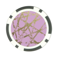 Modern,abstract,hand Painted, Gold Lines, Pink,decorative,contemporary,pattern,elegant,beautiful Poker Chip Card Guard by NouveauDesign