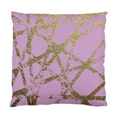 Modern,abstract,hand Painted, Gold Lines, Pink,decorative,contemporary,pattern,elegant,beautiful Standard Cushion Case (one Side)