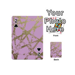 Modern,abstract,hand Painted, Gold Lines, Pink,decorative,contemporary,pattern,elegant,beautiful Playing Cards 54 (mini) 