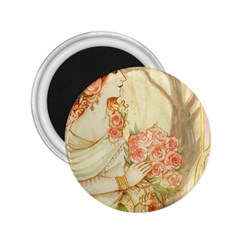 Beautiful Art Nouveau lady 2.25  Magnets