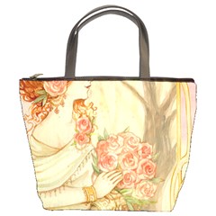 Beautiful Art Nouveau lady Bucket Bags