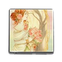 Beautiful Art Nouveau lady Memory Card Reader (Square)