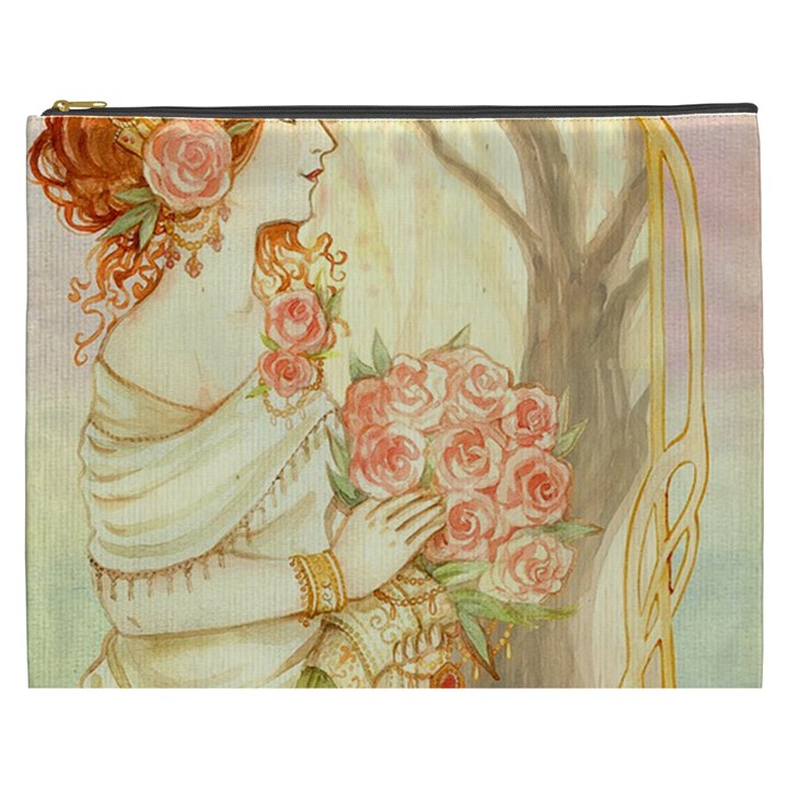 Beautiful Art Nouveau lady Cosmetic Bag (XXXL) 