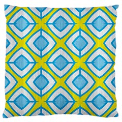 Blue Rhombus Pattern                          Standard Flano Cushion Case (two Sides) by LalyLauraFLM